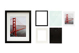 Frametory, 11x14 Black Picture Frames - Made to Display Pictures 8x10 with Mat or 11x14