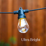 Brightech Ambience Pro - Weatherproof, Solar Power Outdoor String Lights - 27 Ft