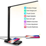 LED Desk Lamp with Wireless Charger, USB Charging Port, Desk Lighting