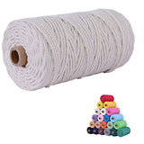 flipped 100% Natural Macrame Cotton Cord,3mm x109 Yard Twine String Cord Colored