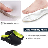 RockDove Men's Original Two-Tone Memory Foam Slipper, Size 5-6 US Men, Black/Lime