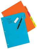 Avery Big Tab Write & Erase Durable Plastic Dividers, 5 MulticolorTabs, 1 Set