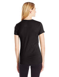 Hanes Women's X-Temp V-Neck Tee, Black, Small