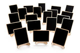 20 Pack Wood Mini Chalkboards Signs with Support Easels, Place Cards