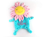 Sunflower Baby Shower Gift Plush, Personalized Sunflower Baby Blanket, Flower Lovey