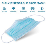 Jumbl Blue Disposable Face Masks | Protective 3-Ply Breathable Comfortable