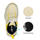 DREAM PAIRS Boys Girls Tennis Running Shoes Athletic Sneakers Beige Yellow Black