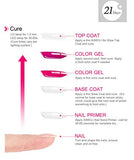 AIMEILI Gel Nail Polish No Wipe Top and Base Coat Set Soak Off UV LED Gel Nail