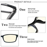 Computer Glasses 2 Pair UV Protection, Anti Blue Rays, Anti Glare and Scratch Resistant