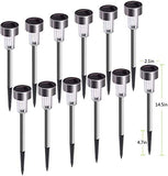 Solar Lights Outdoor, 12Pack Stainless Steel Outdoor Solar Lights - Waterproof, LED