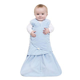 HALO Sleepsack Micro-Fleece Swaddle, Baby Blue, Newborn