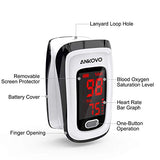 Pulse Oximeter Fingertip (Oximetro), ANKOVO Blood Oxygen Saturation Monitor