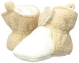 Luvable Friends Unisex Baby Cozy Fleece Booties, Cream Tan, 0-6 Months US