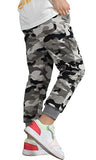 BINPAW Boys Cotton Camo Printed Drawstring Jogger Sweatpants with Pockets, Camo