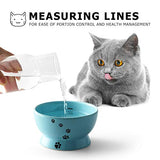 Y YHY Raised Cat Food and Water Bowl Set, Tilted Elevated Cat Food Bowls Anti