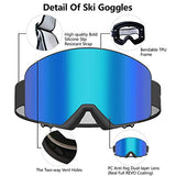 Ski Snow Goggles Over Glasses for Men Women with OTG&Anti Fog Lens