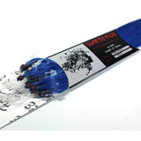 25 Strands 22" Long Micro Loop Ring Beads I Tip Indian Remy Human Hair Extensions #1 Jet Black Color 0.8g Each (# Blue)