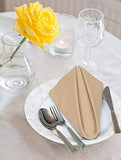 Utopia Kitchen Cloth Napkins, 12 Pack (18 x 18 Inches), Cotton Dinner Napkin (Beige)