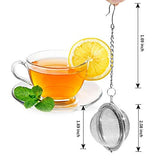 Fu Store 2pcs Stainless Steel Mesh Tea Ball 2.1 Inch Tea Infuser Strainers Tea Strainer