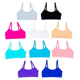 Alyce Intimates Seamless No Show Girls Sports Bra, Pack of 10