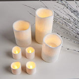 Furora LIGHTING LED Flameless Candles with Remote Control, Set of 8, Real Wax Battery