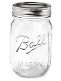 Ball Regular Mouth Mason Jars with Lids and Bands, 16-Ounces (4-Pack)