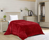 Utopia Bedding Fleece Blanket Twin Size Burgundy 300GSM Luxury Bed Blanket Fuzzy