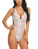 Avidlove Women One Piece Lingerie Deep V Lace Bodysuit