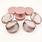 HBZGTLAD new eyelashes packaging 10 pieces 2pairs empty plastic ring box with tray wholesale mink eyelashes box (Rose gold)