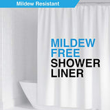 LiBa Shower Curtain Liners, Mildew Resistant, PEVA 2 Pack Clear Bathroom 72" W x 72"