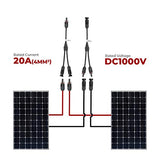 BougeRV Solar Connectors Y Branch Parallel Adapter Cable Wire Plug Tool Kit