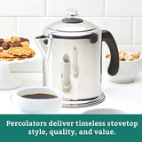 Farberware 50124 Classic Yosemite Stainless Steel Coffee Percolator - 8 Cup, Silver