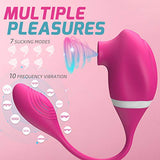 Clitoral Sucking Vibrator with Vibrating Egg, 2 in 1 G-spot & Clitoris Stimulator