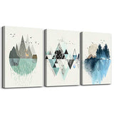 Abstract Mountain in Daytime Canvas Prints Wall Art Paintings Abstract Geometry Wall