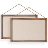 Emfogo 16x11 Wood Bulletin Boards with Linen Wall Bulletin Board