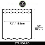 mDesign Hotel Quality Polyester/Cotton Blend Machine Washable Fabric Shower Curtain