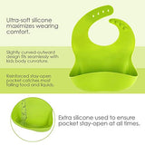 3 Pack Silicone Baby Bib for Babies & Toddlers (6-72 Months), Waterproof