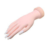 2PCS Practice Hand for Acrylic Nails Bendable Hand Display Soft Prosthetic Manicure Practice Set for Nail Art Beginners (Right Hand2)