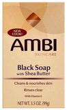 Ambi Black Soap, with Shea Butter 3.5 Oz (Pack of 6)