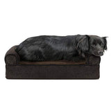 Furhaven Pet Dog Bed - Cooling Gel Memory Foam Faux Fleece and Chenille Soft