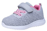 COODO Toddler/Little Kid Boys Girls Shoes Running Sports Sneakers (4 Toddler,Lt.Grey)