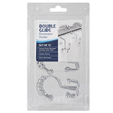 Maytex Curtain Rings, Rust-Resistant Metal Double Roller Glide Hooks for Bathroom Shower