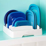 YouCopia StoraLid Food Container Lid Organizer, Medium, White