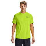 Under Armour Men's Tech 2.0 Short Sleeve T-Shirt , Green Citrine (394)/Black , X-Small