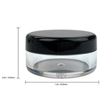 50 New Empty 5 Grams Acrylic Clear Round Jars - BPA Free Containers