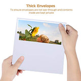 Ohuhu A7 Printable White Envelopes 5X7 100 Pack - Quick Self Seal,for 5x7 Cards