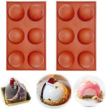 6 Holes Silicone Mold For Chocolate, Cake, Jelly, Pudding, Handmade Soap