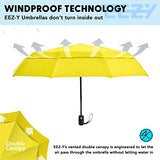 Windproof Travel Umbrella - Compact, Double Vented Folding Umbrella w/Automatic