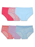 Fruit of the Loom Big Girls' Seamless Underwear Multipack, Brief - 6 Pack - Assorted, 6/8