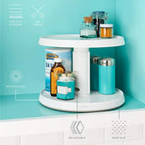 YouCopia 2-Tier Height Adjustable Crazy Susan Kitchen Cabinet Turntable and Spice